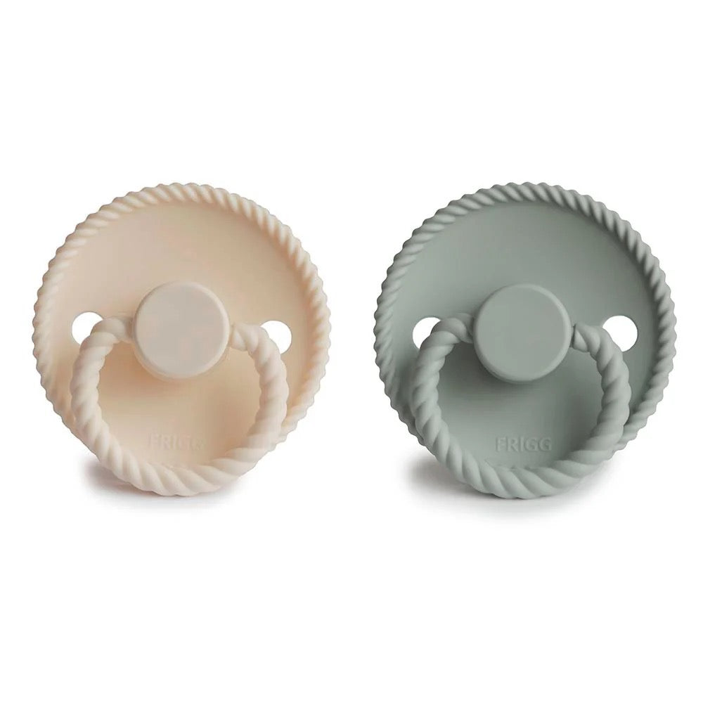 Rope Pacifier Latex || Sage/Cream