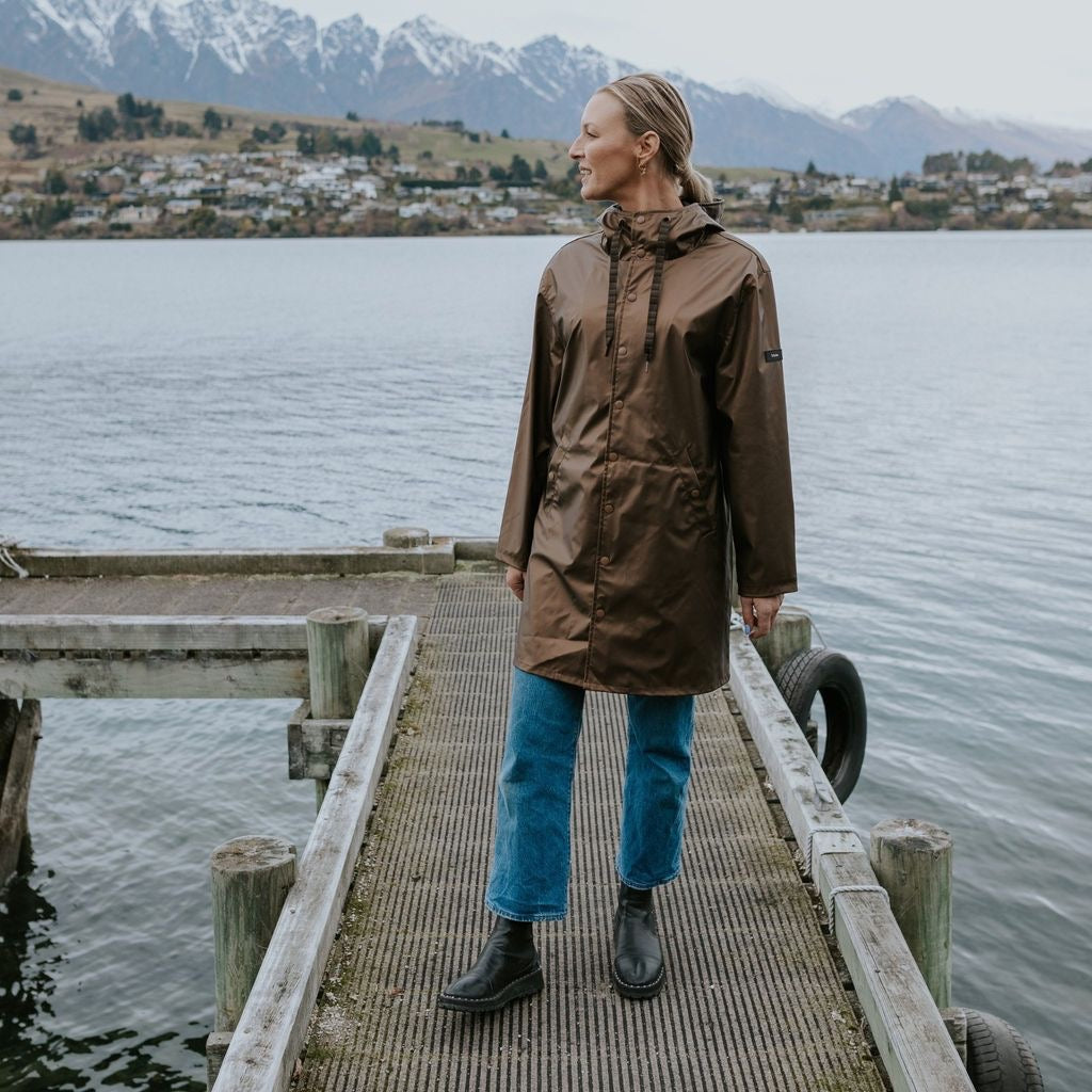 Charlie - Women's Rain Coat || Antique Gold