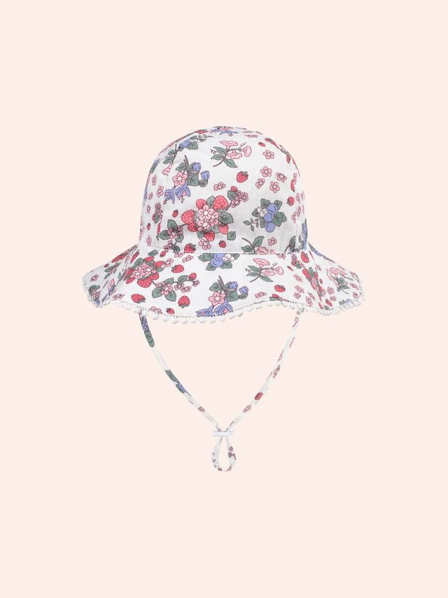 Strawberry Garden Sunhat || Cream