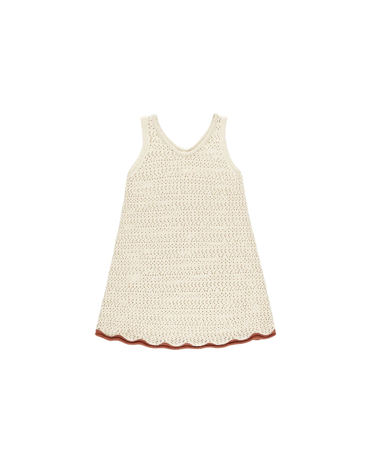 Crochet Tank Mini Dress || Natural