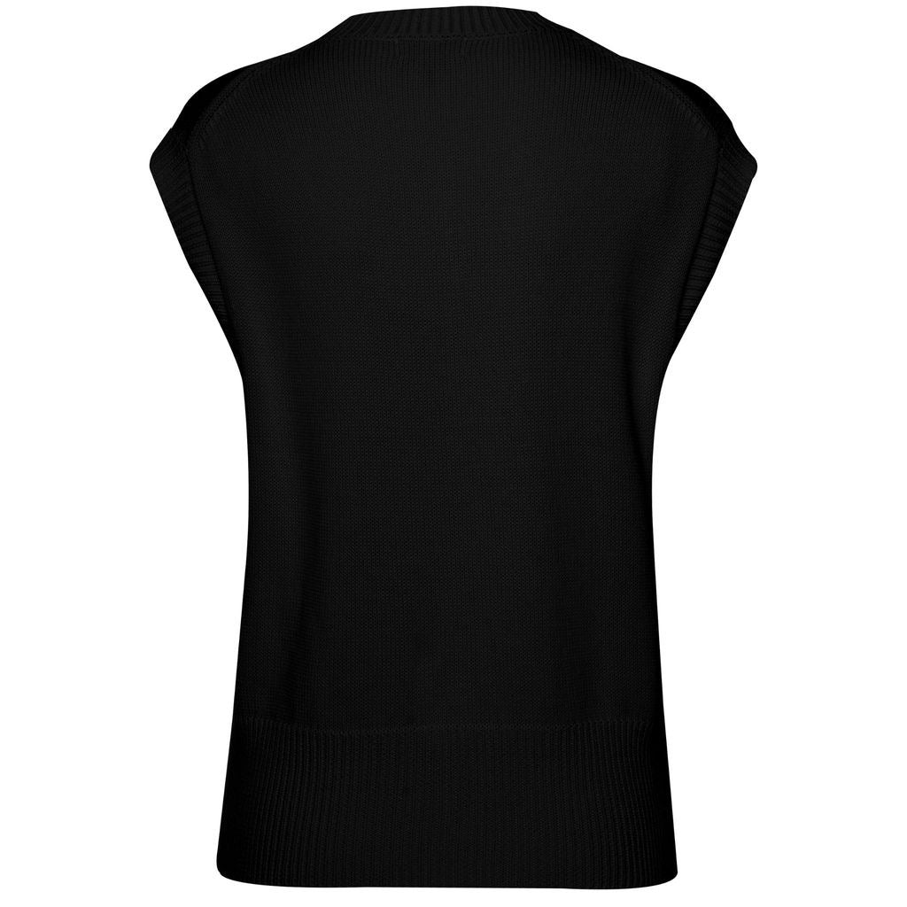 Chloe - Women's Knit Vest || Black