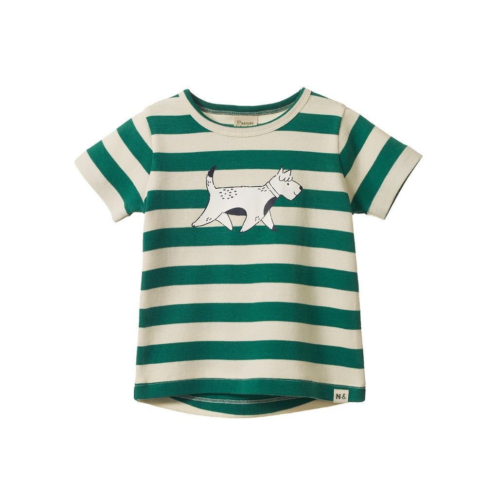 River Tee || Dog Walk Peppermint Print