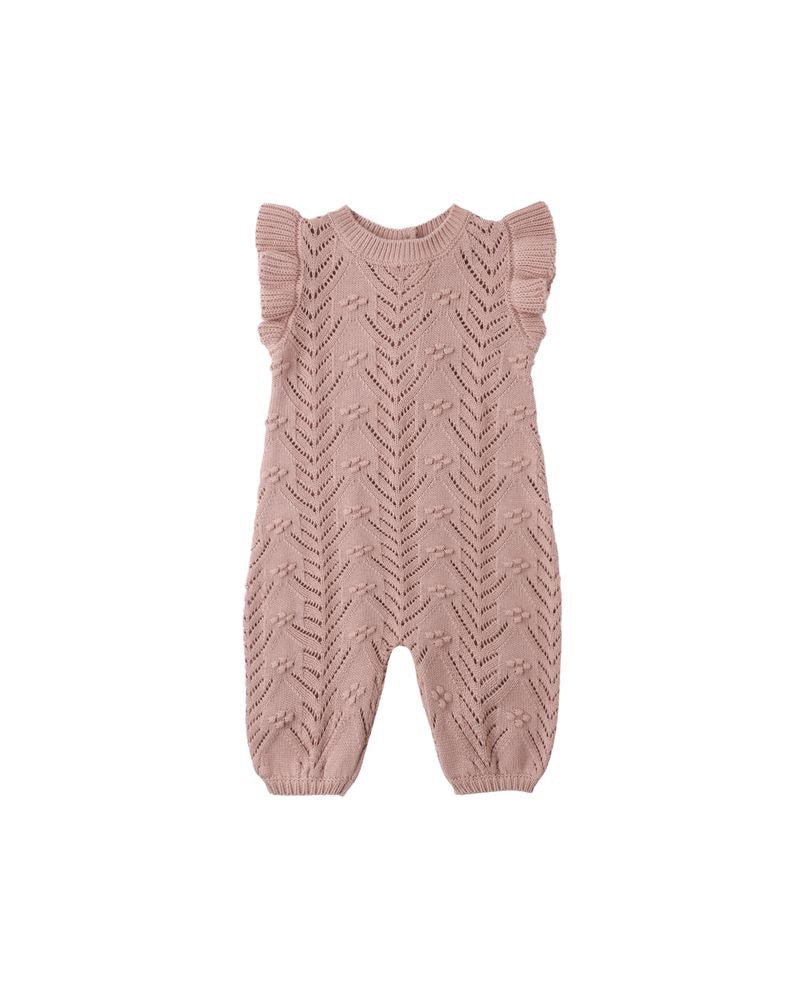 Mira Knit Romper || Mauve