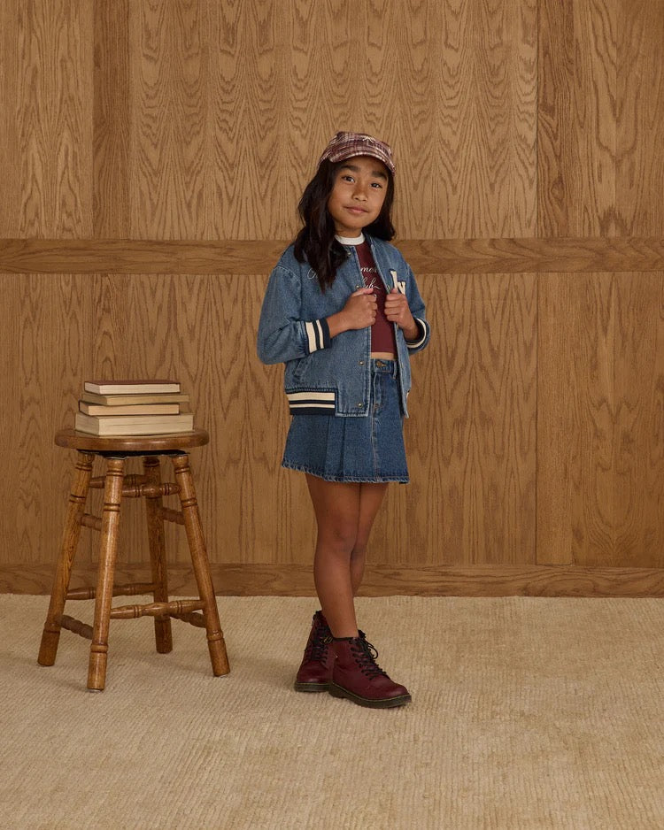 Varsity Jacket || Indigo Denim