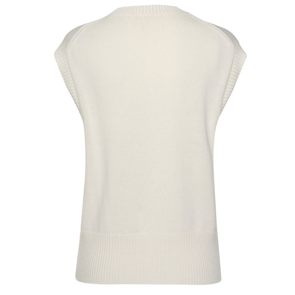 Chloe - Women's Knit Vest || Pearl