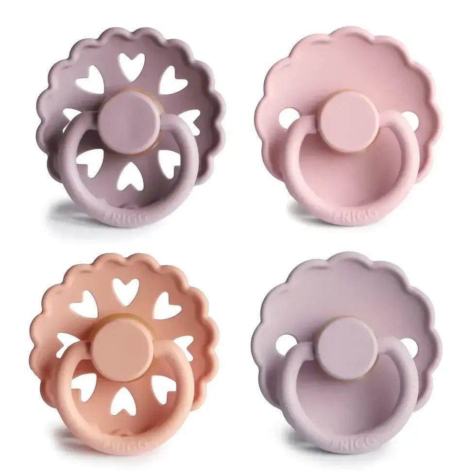 FRIGG 4-Pack PacifiersRound Silicone ||Sunset Bliss