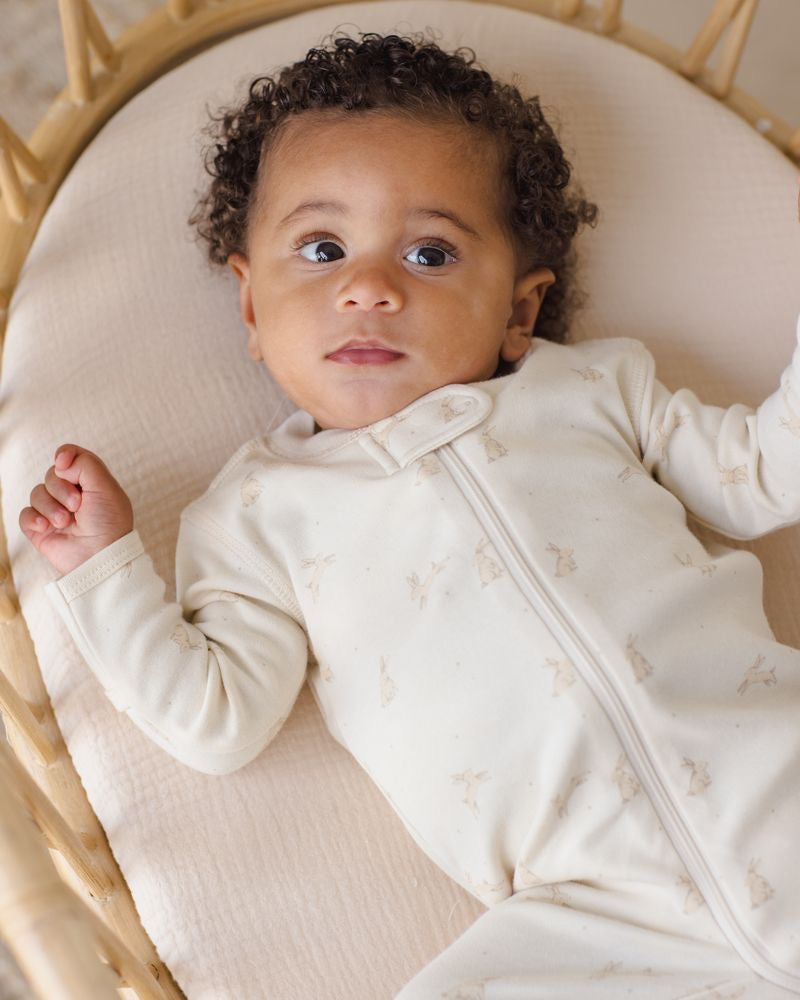 Zip Long Sleeve Sleeper Footie || Bunnies