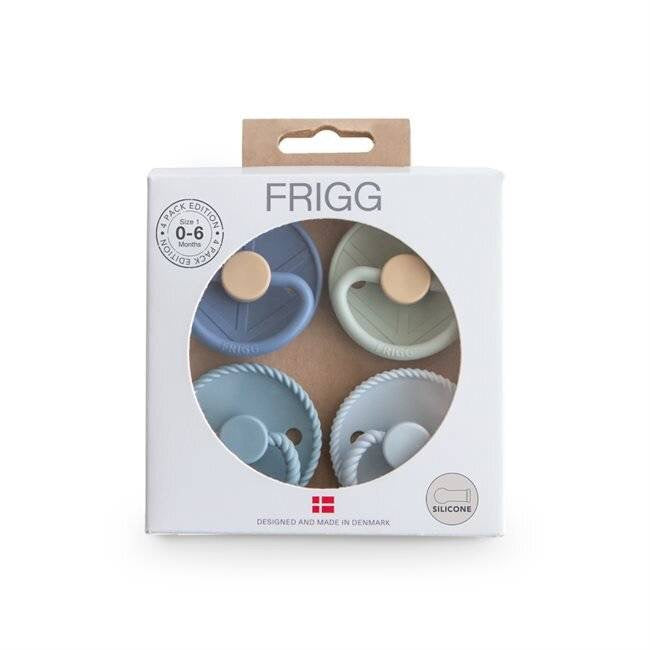 FRIGG 4-Pack PacifiersRound Silicone ||Skyline Serenity