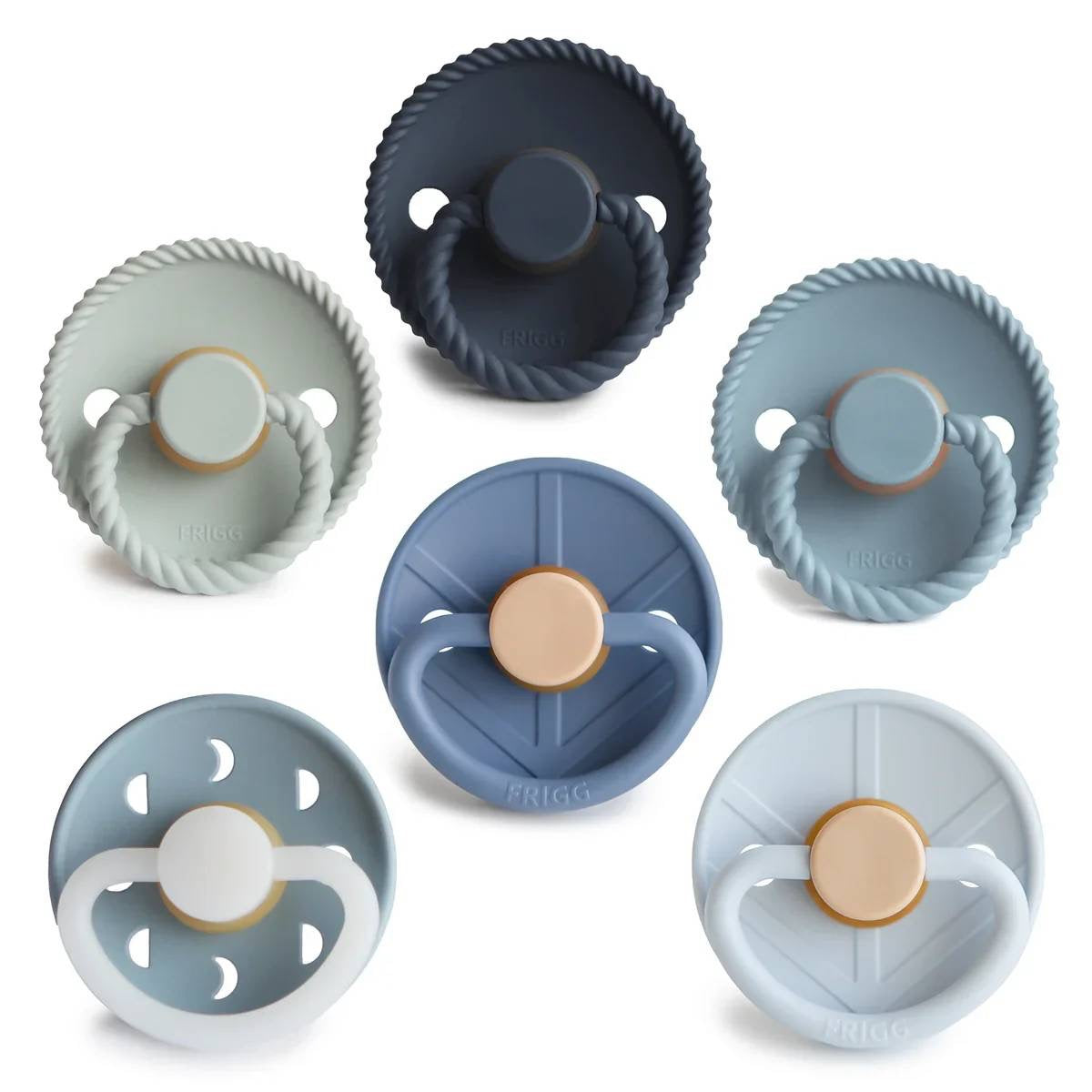 Frigg 6 Pack Pacifiers Latex || Endless Seas