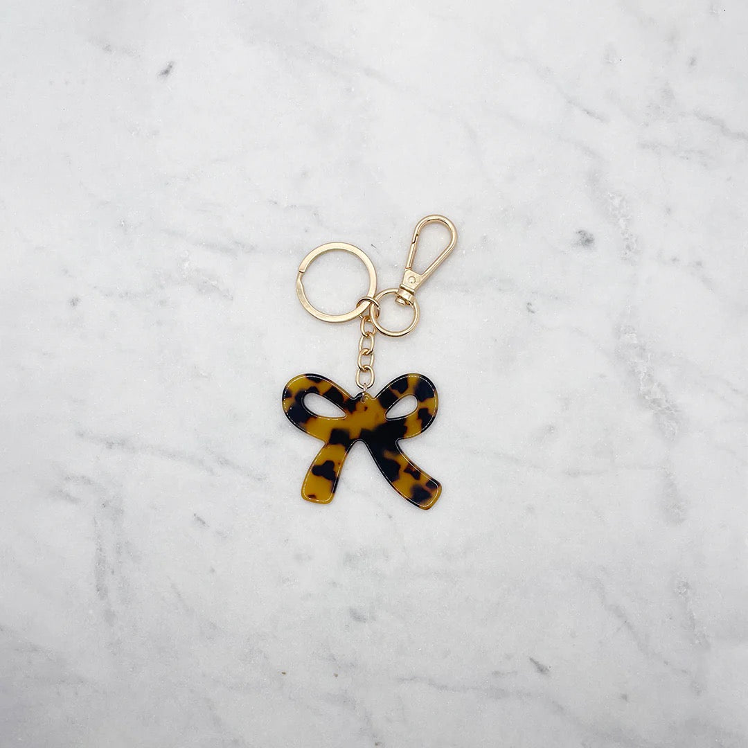 Bow Beauty Key Chain || Dark Tort