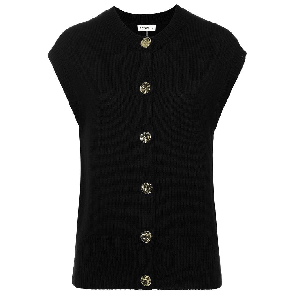 Chloe - Women's Knit Vest || Black