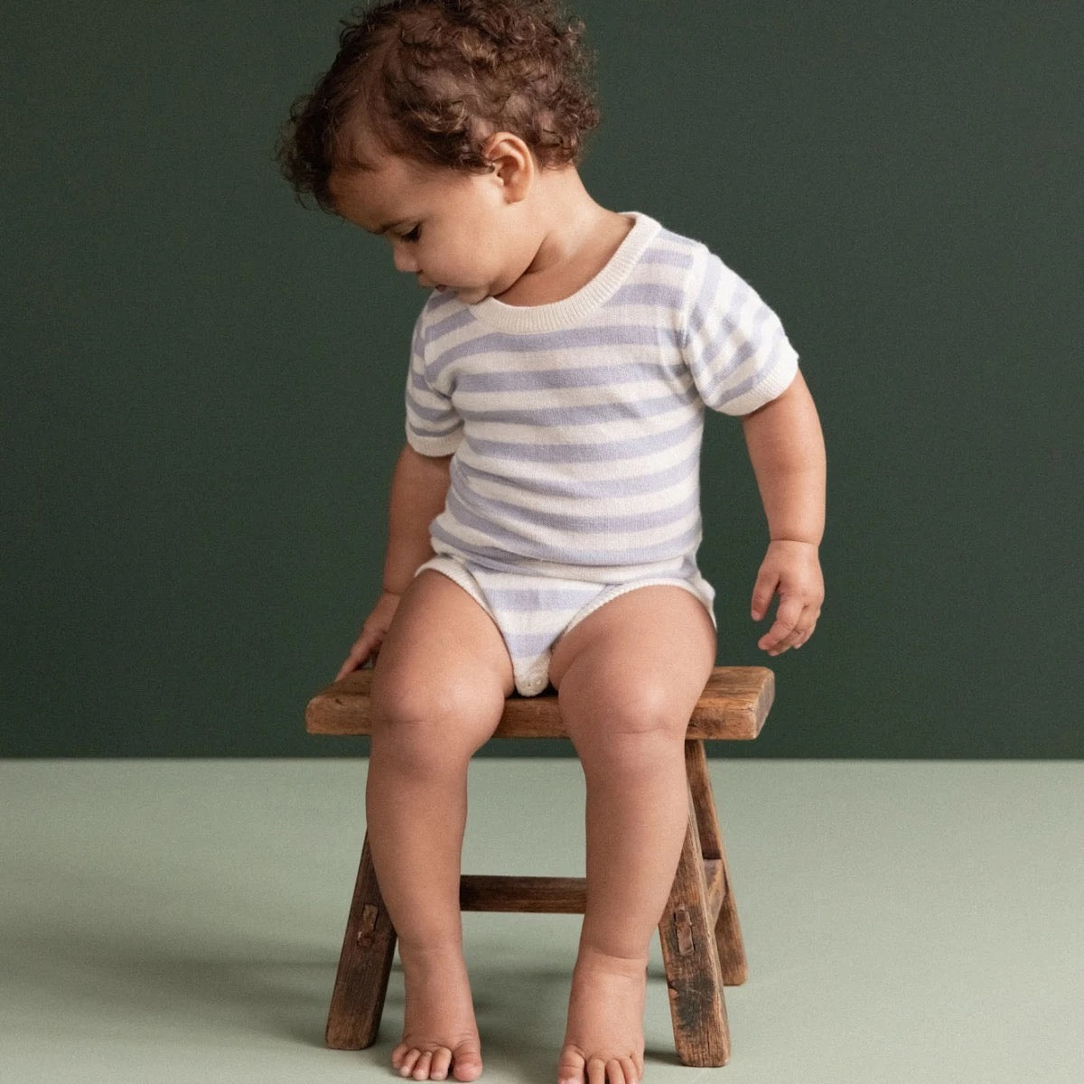 Ren Bodysuit || Zen Blue Sea Stripe