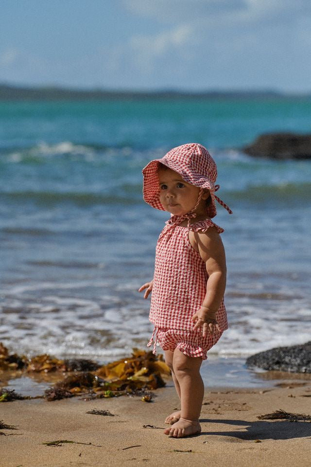 Petal Set Gingham || Red Check
