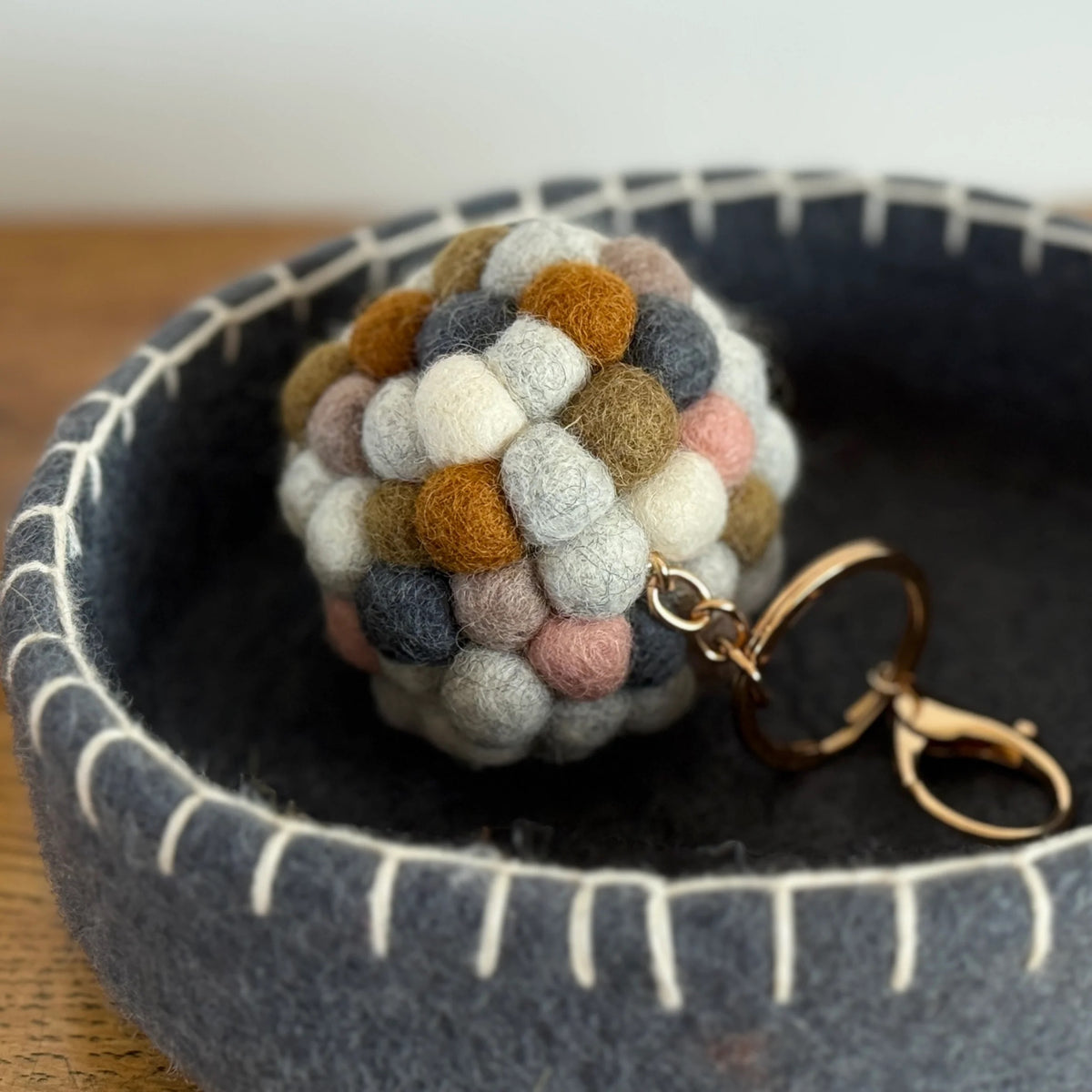 Feltball Key Ring || Multi