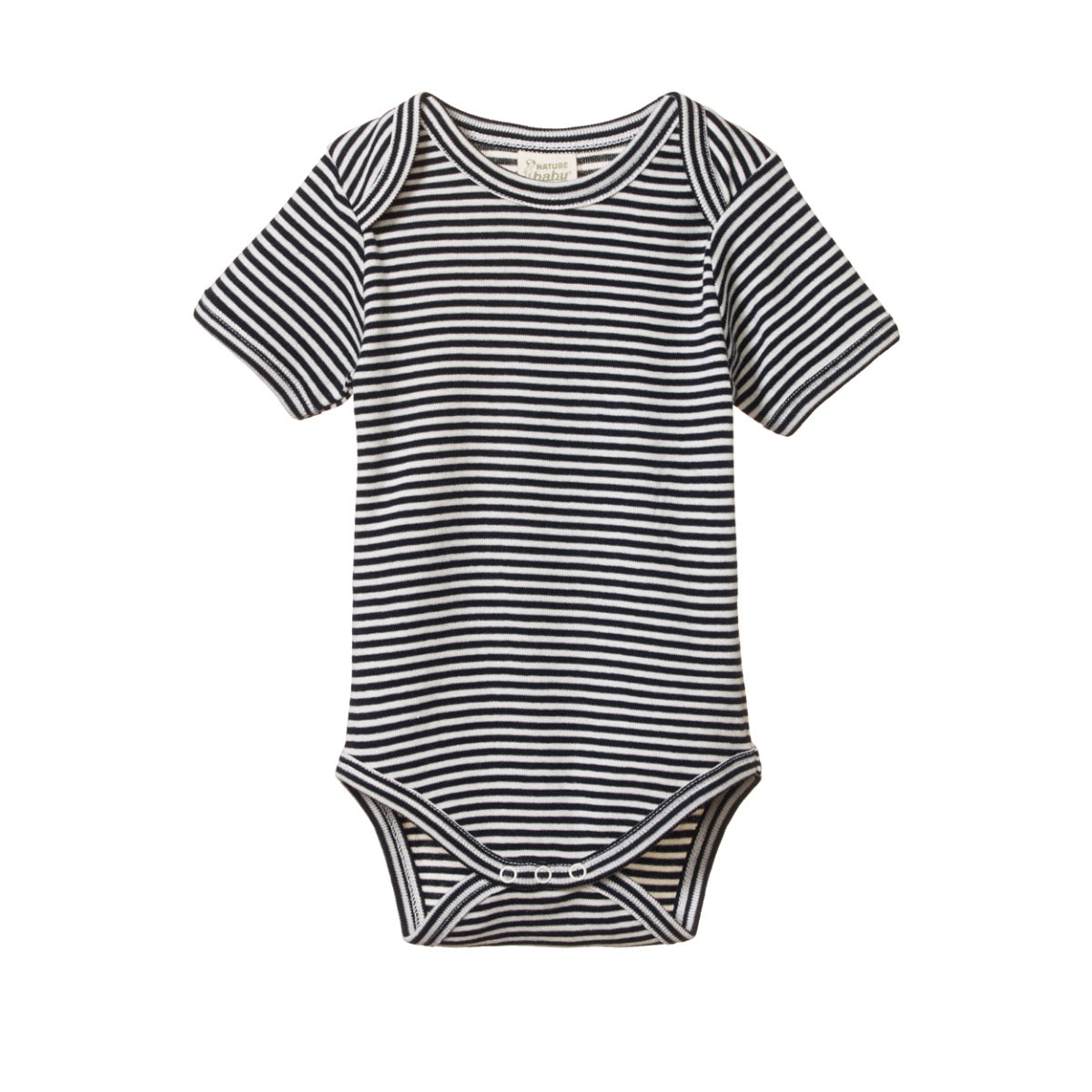 Short Sleeve Bodysuit || Navy Stripe