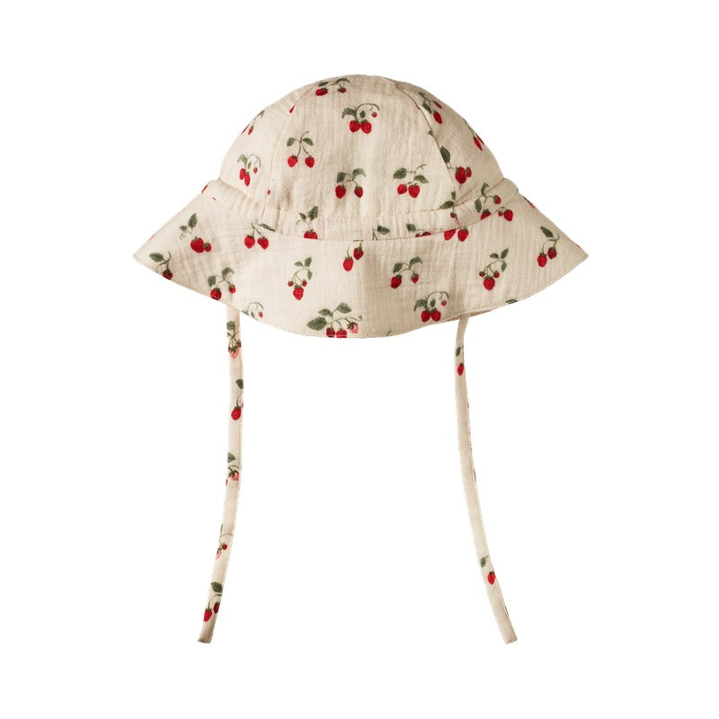 Crinkle Muslin Sunhat || Strawberry Blush