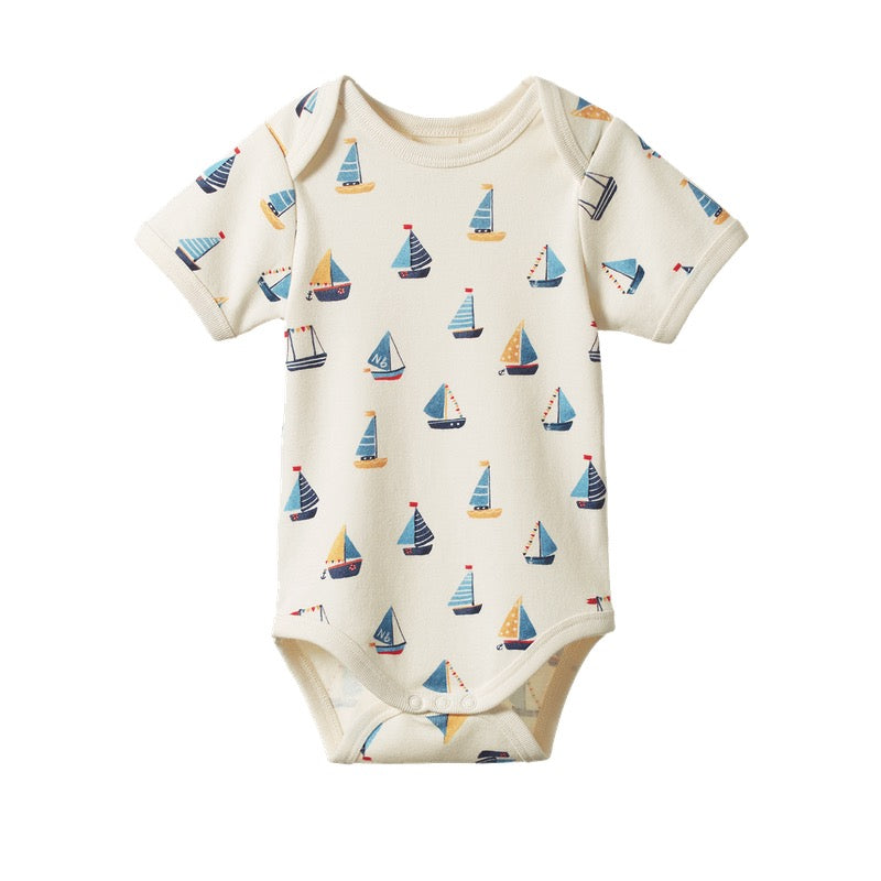 Short Sleeve Bodysuit || Regatta Print