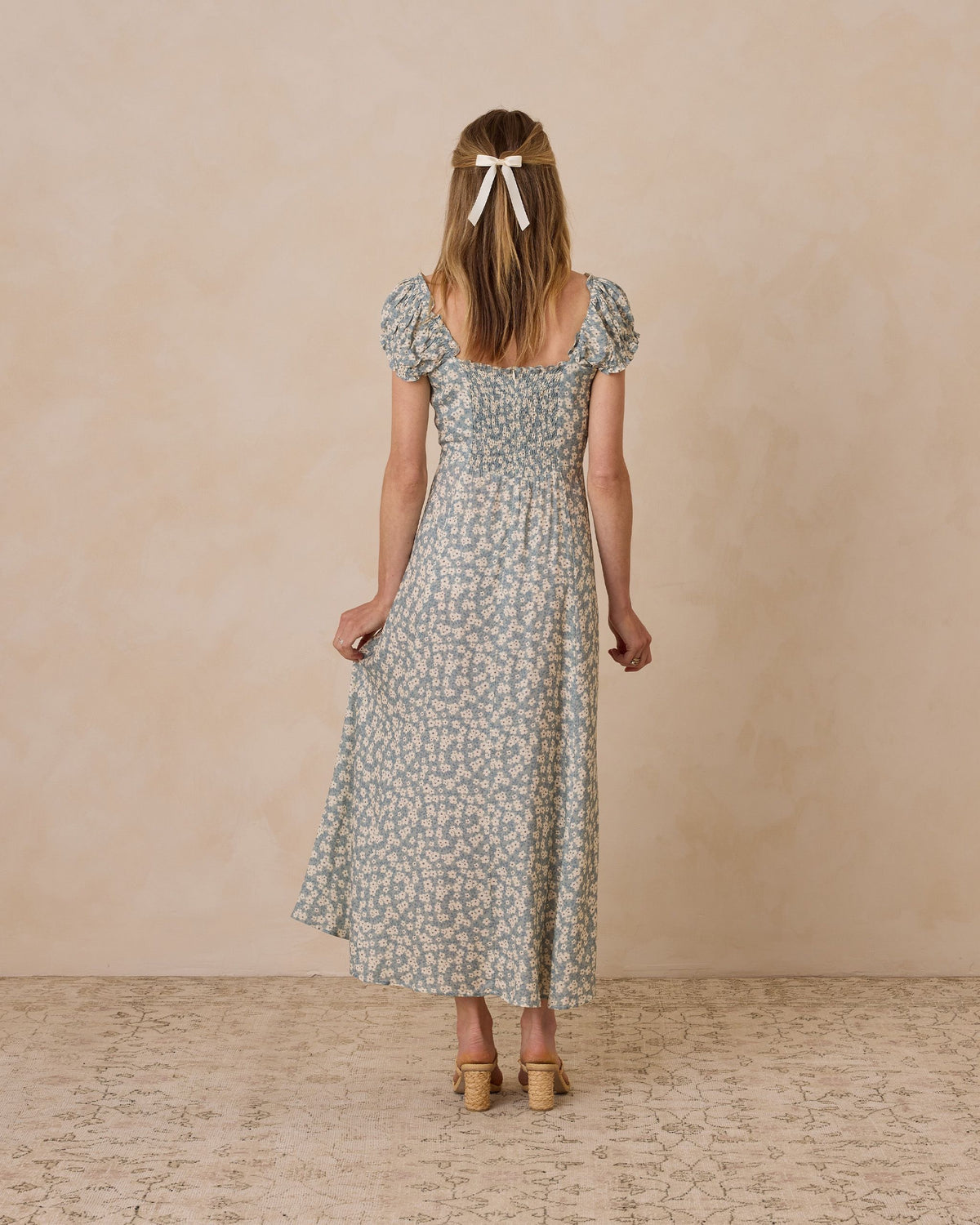 Nancy Dress || Aqua Ditsy