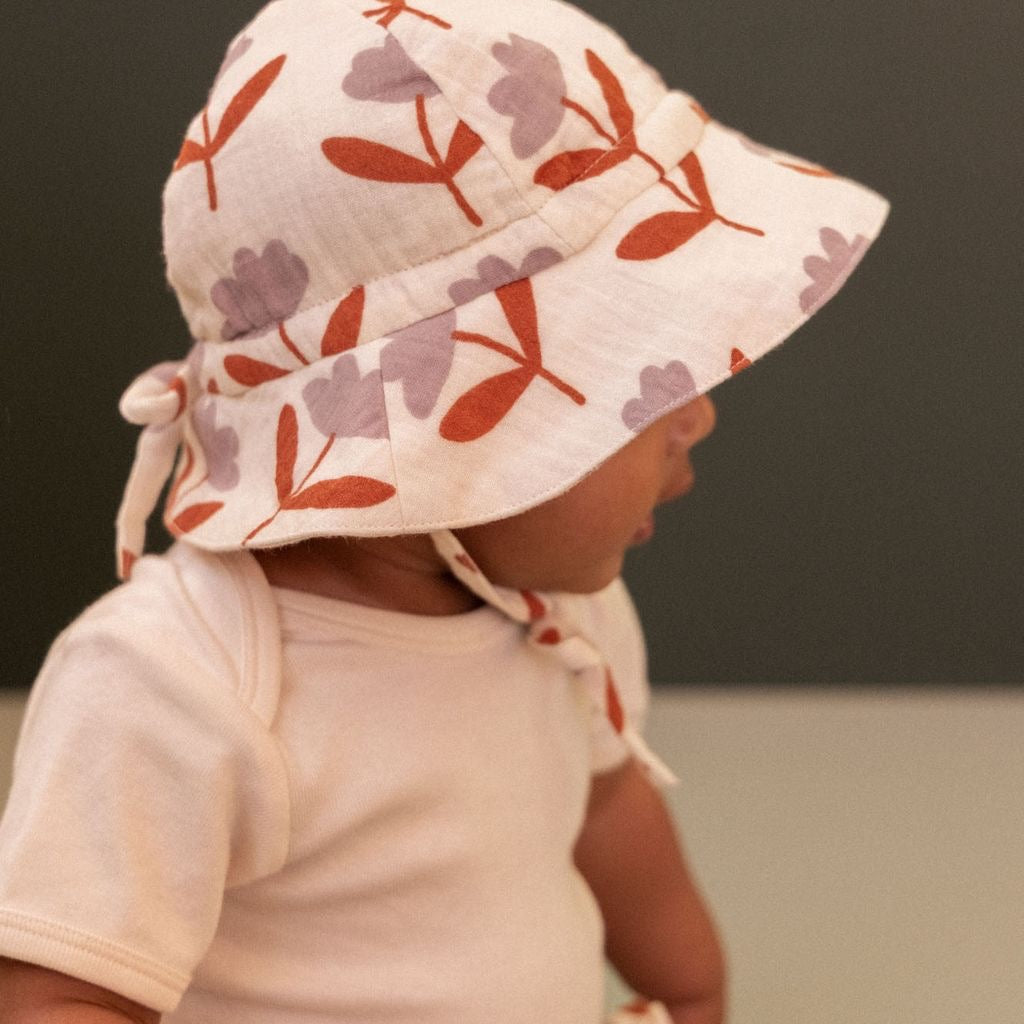Muslin Sunhat || Fleurette Print