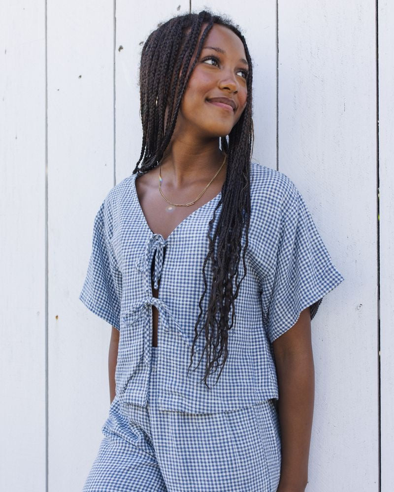 Teen Juniper Set || Marine Gingham