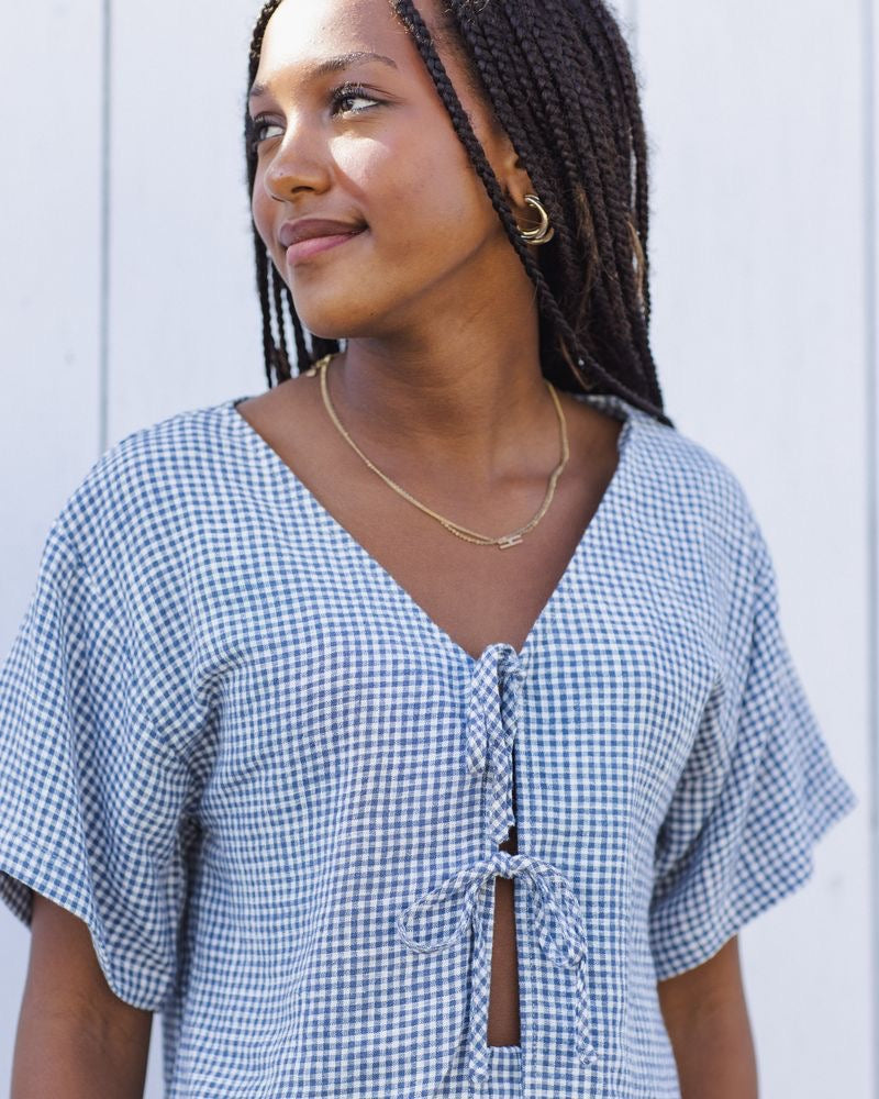 Teen Juniper Set || Marine Gingham