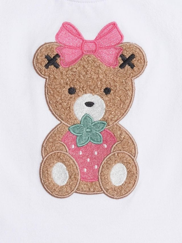 Strawberry Huxette Boxy Tee || White