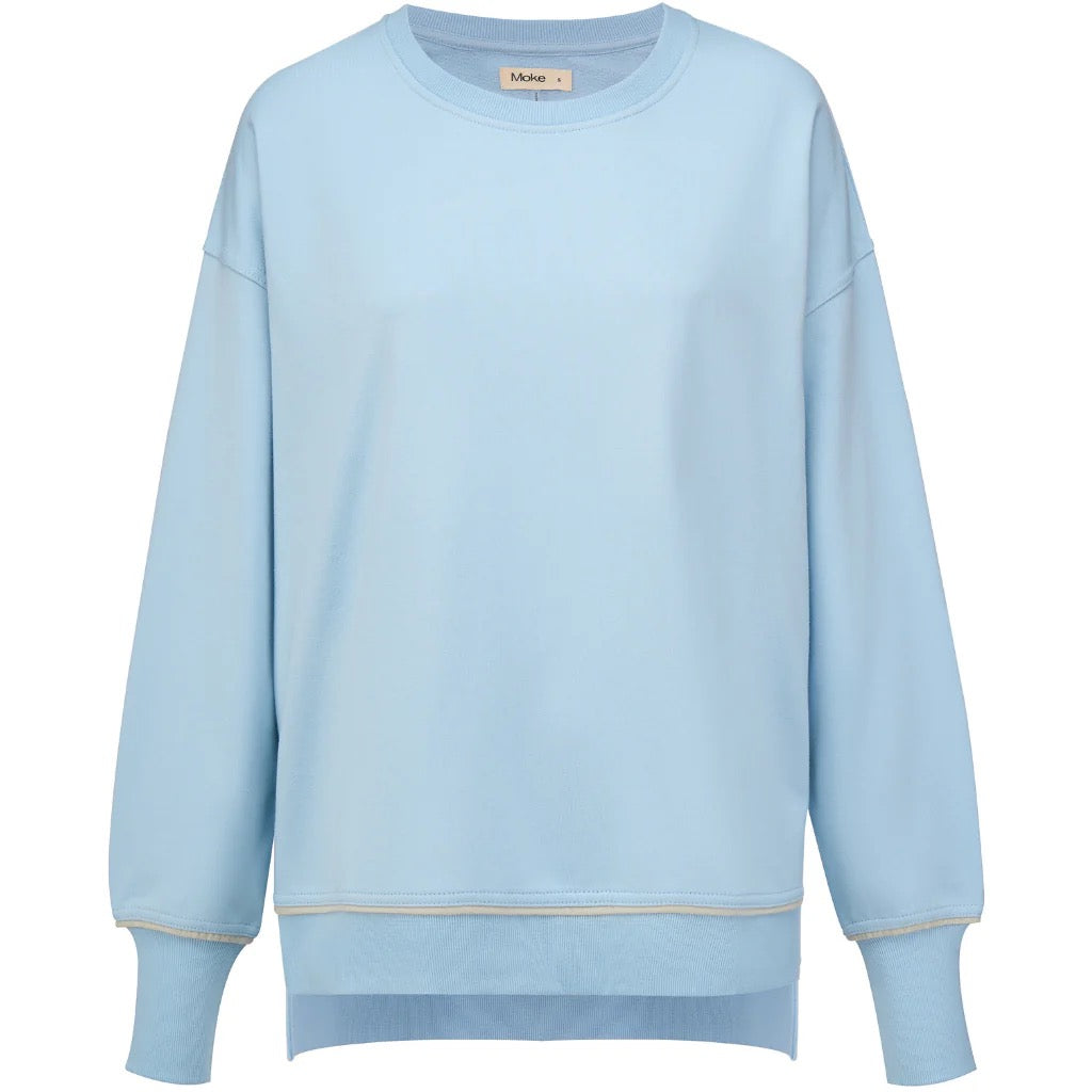 Suzy - Women&#39;s French Terry Crew || Ice Blue