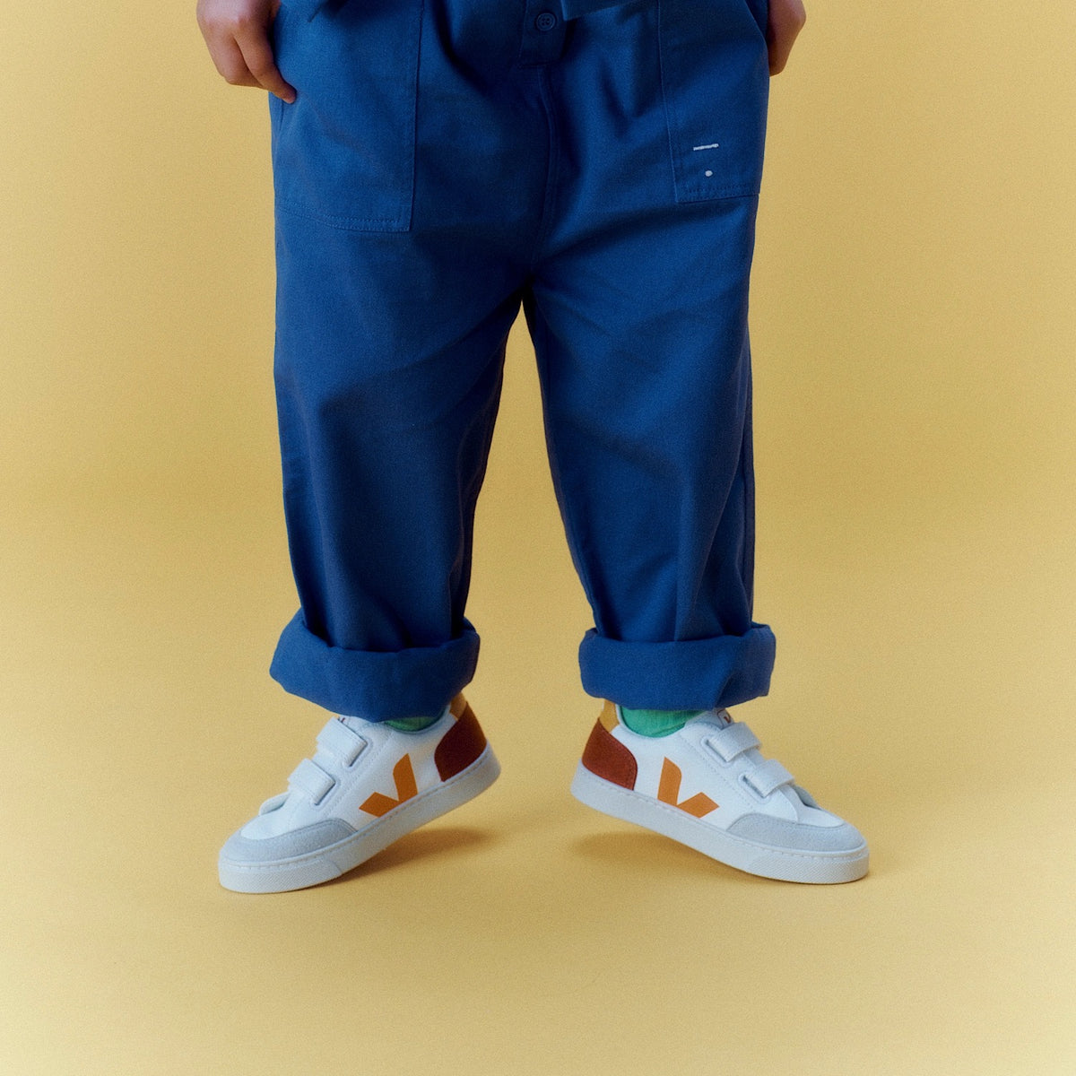 Small V12 Sneaker || Extra White/Multico Rouille