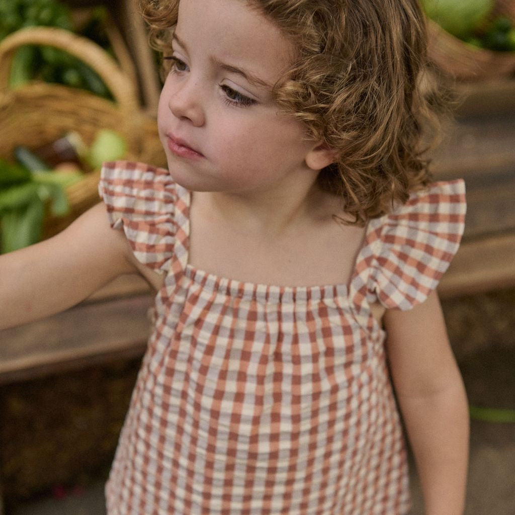 Petal Top || Dandelion Gingham