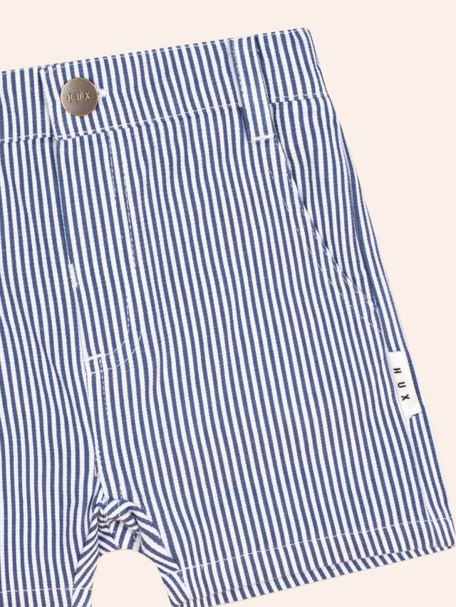 Classic Stripe Chino Shorts || Navy/Almond