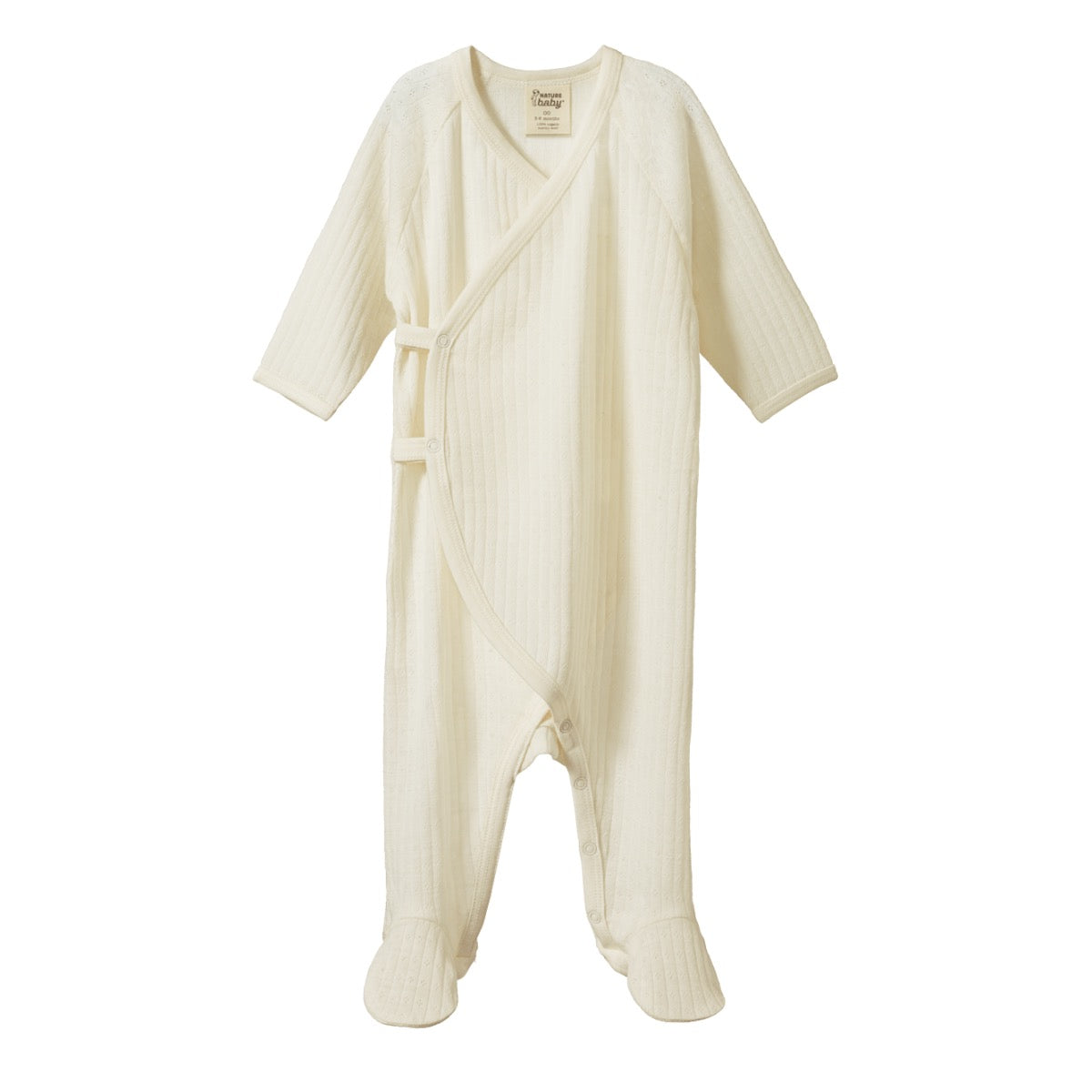 Merino Kimono Stretch &amp; Grow Pointelle || Natural