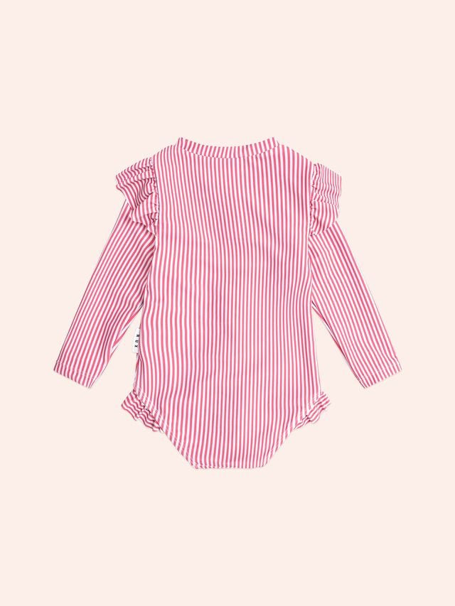 Frill Swimsuit || Cherry Pie Stripe