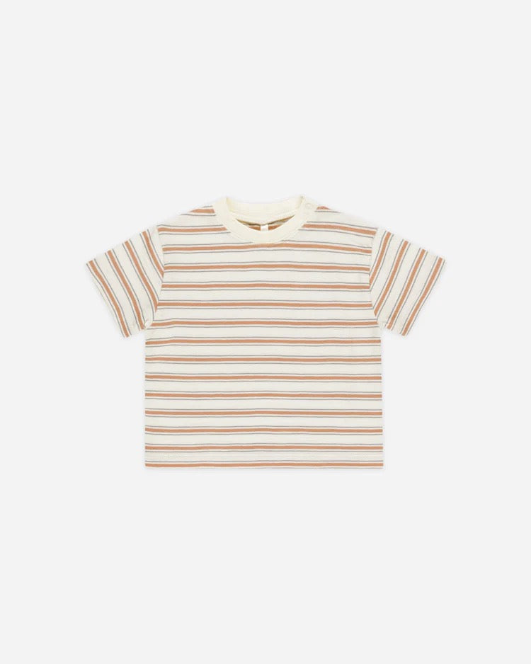 Relaxed Tee || Grapefruit Stripe