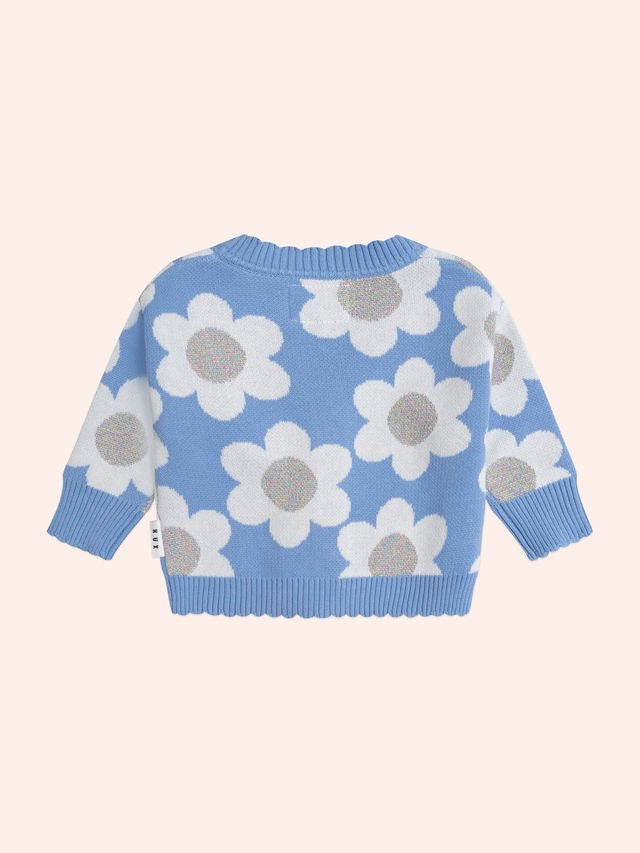 Daisy Scalloped Knit Cardi || Seaside