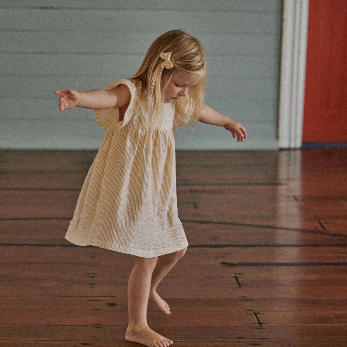 Bonnie Dress || Golden Stripe