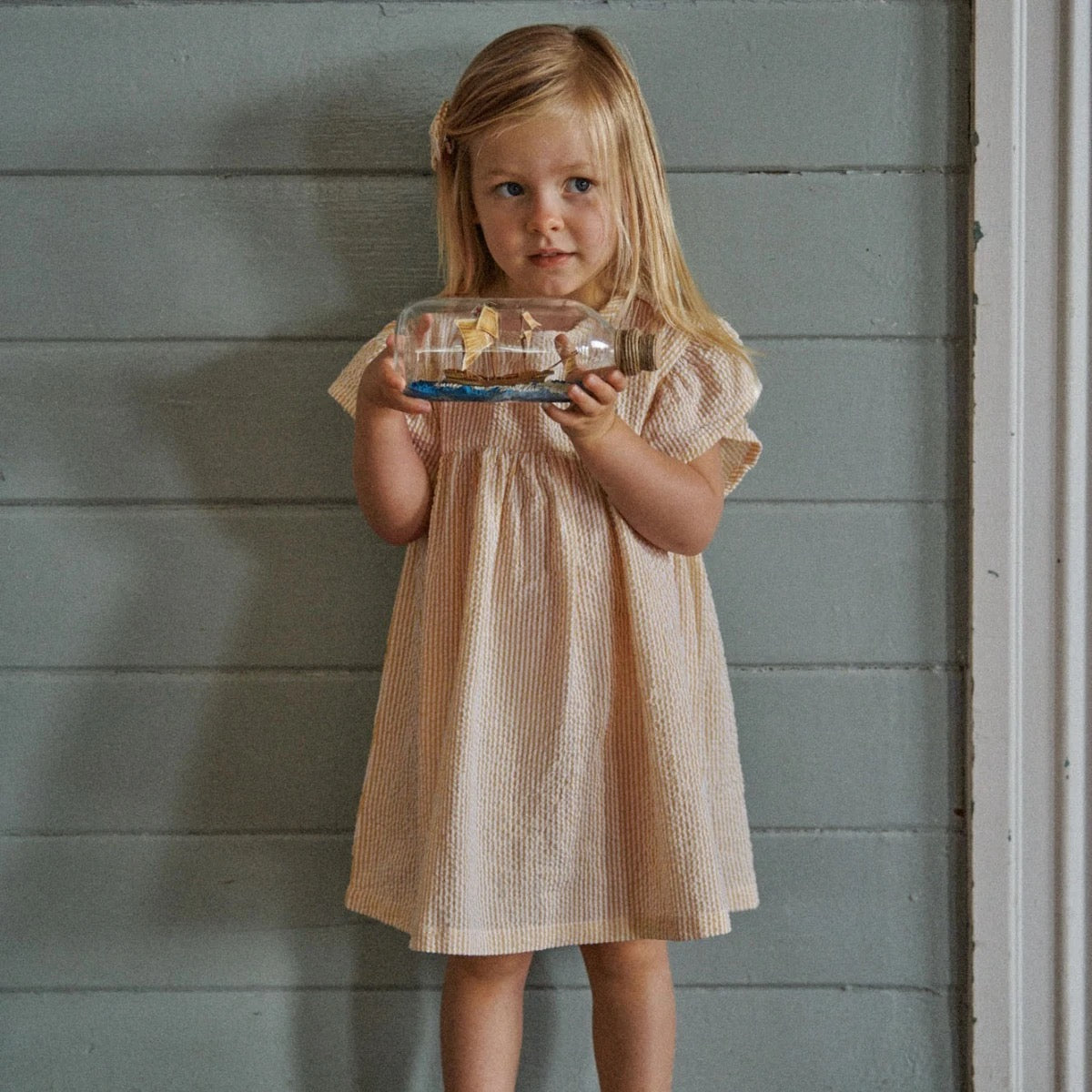 Bonnie Dress || Golden Stripe