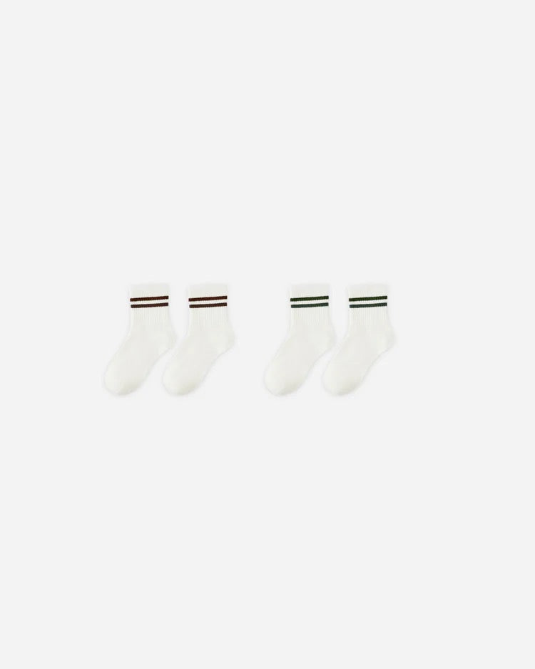 Stripe Socks || Brown/Green Stripe