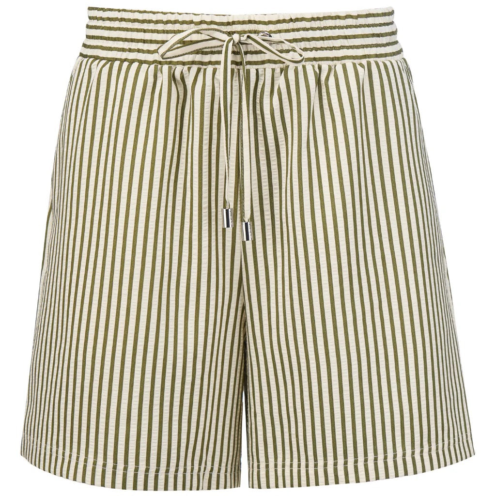 Hana - Womens Boxer Short || Bonsai/White Stripe