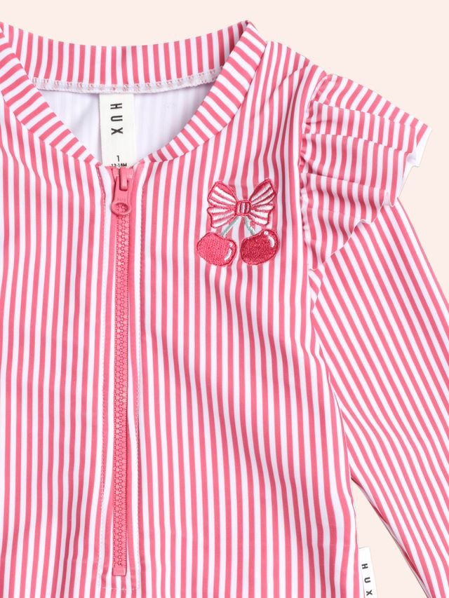 Frill Swimsuit || Cherry Pie Stripe