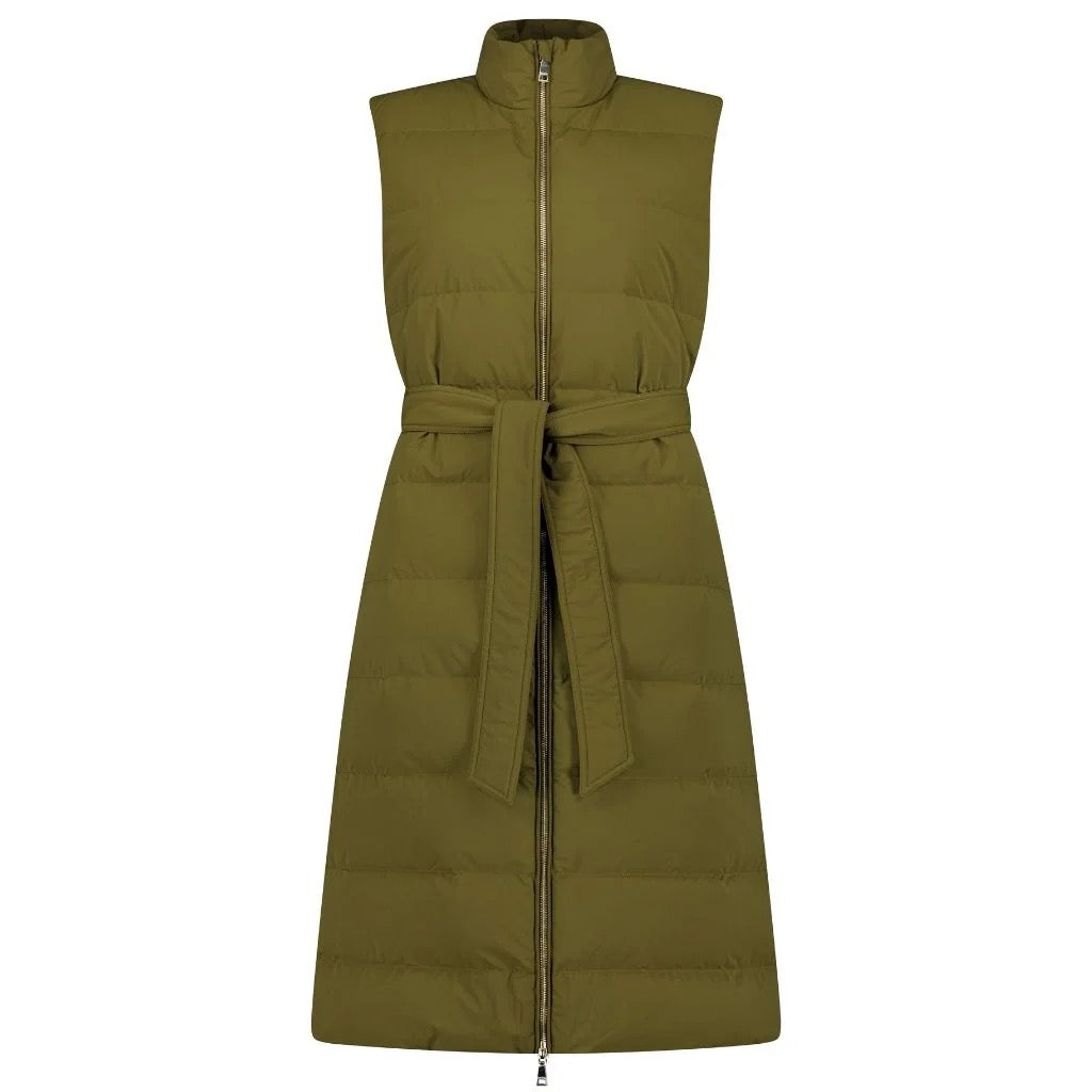 Bella Women&#39;s Down Maxi Vest || Loden