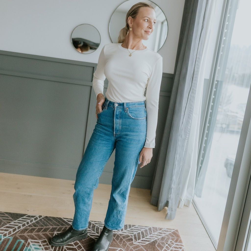 Lina Women's Long Sleeve Knit || Pearl