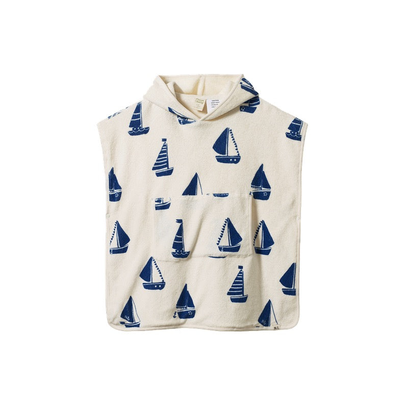 Organic Cotton Poncho Towel || Regatta Print
