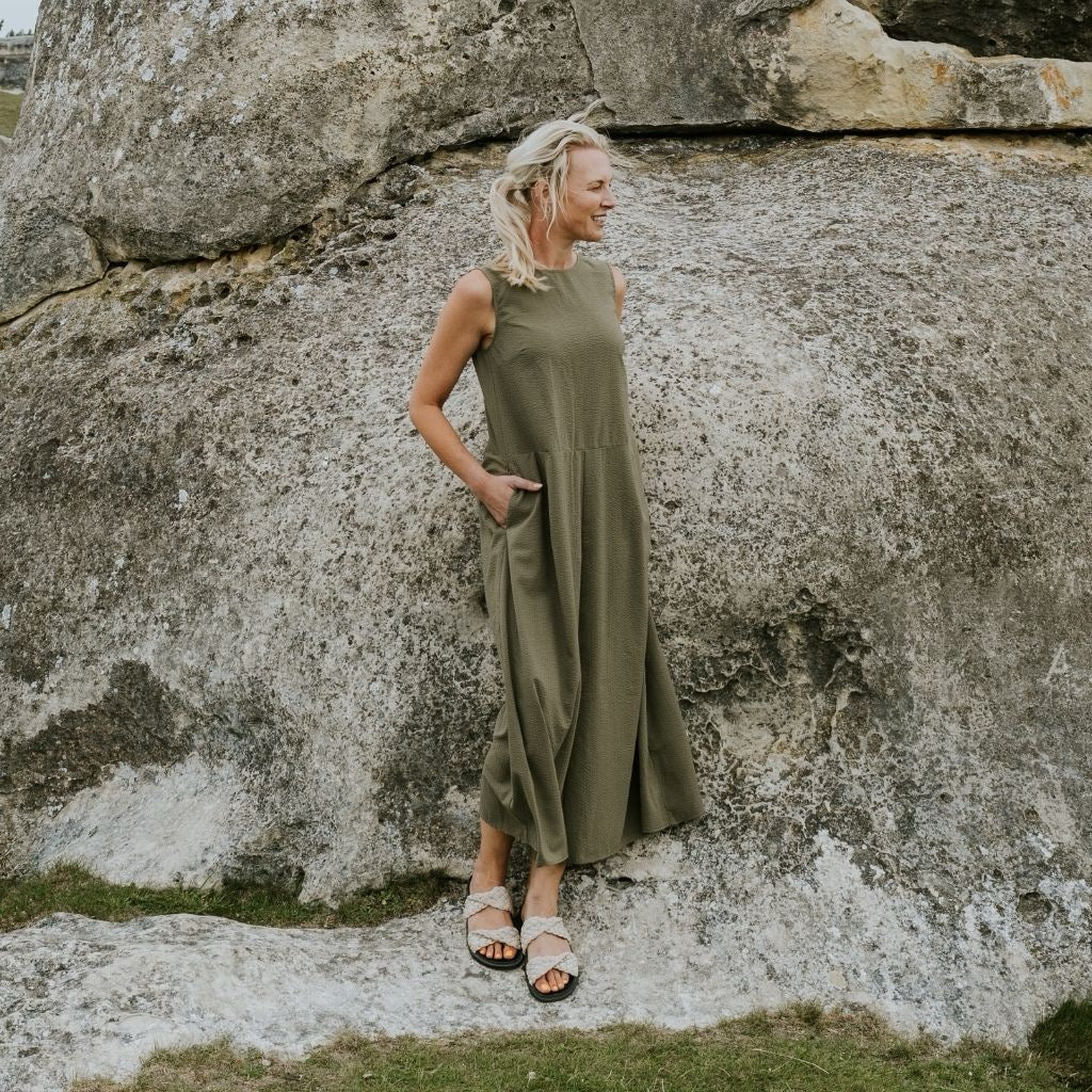 Anna - Womens Drop Waist Dress || Bonsai - William Bee Anna - Womens Drop Waist Dress || Bonsai - William Bee