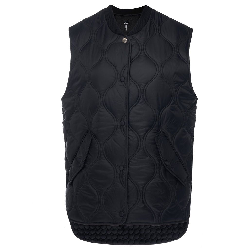 Neve - Women's Quilted Vest || Black