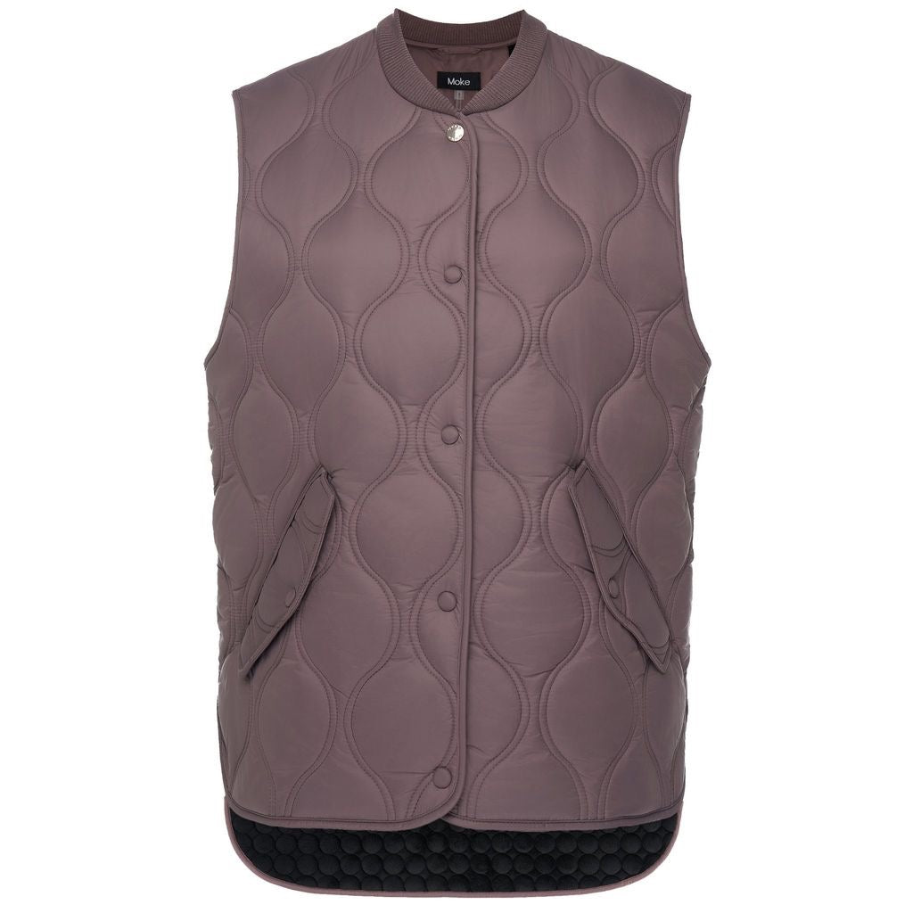 Neve - Women's Quilted Vest || Cocoa