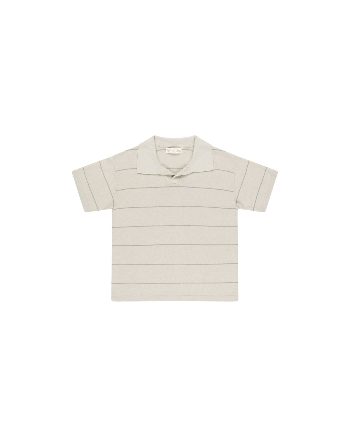 Chandler Knit Polo || Eucalyptus Stripe