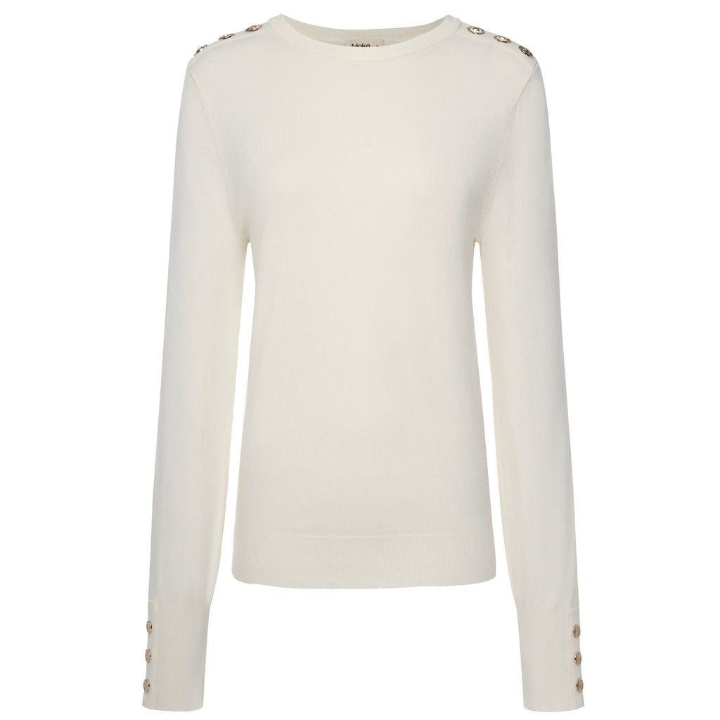 Nicki - Women's Knit Sweater || Pearl