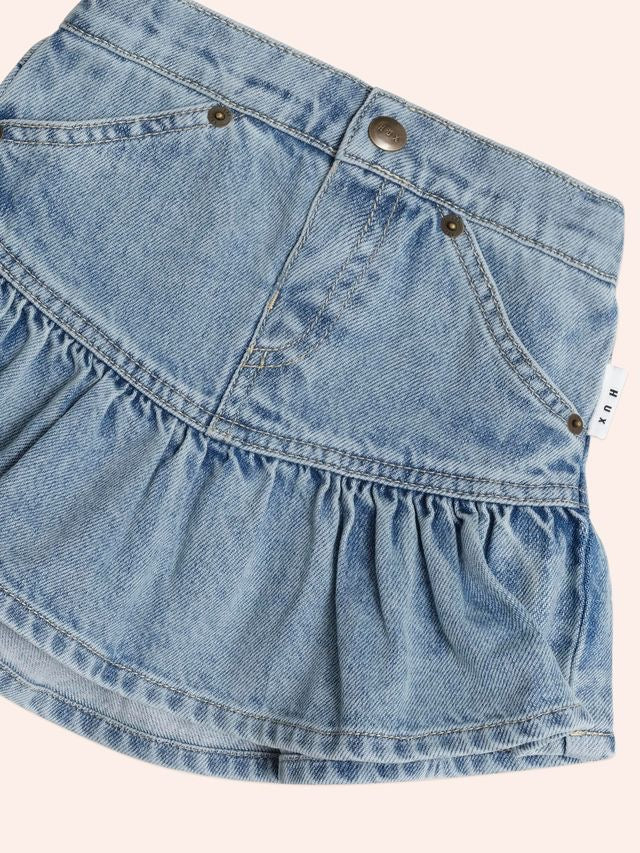 Dreamy Denim Frilly Skirt