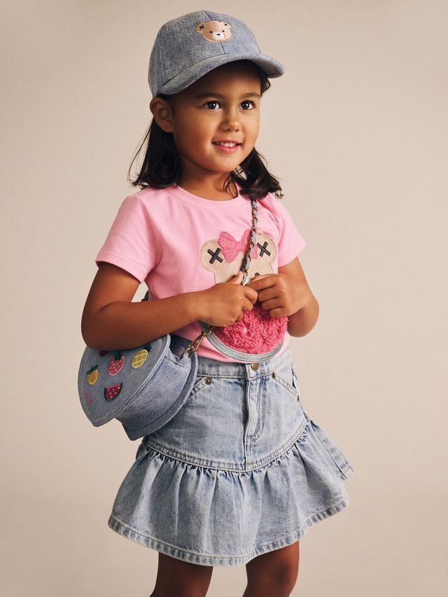 Dreamy Denim Frilly Skirt