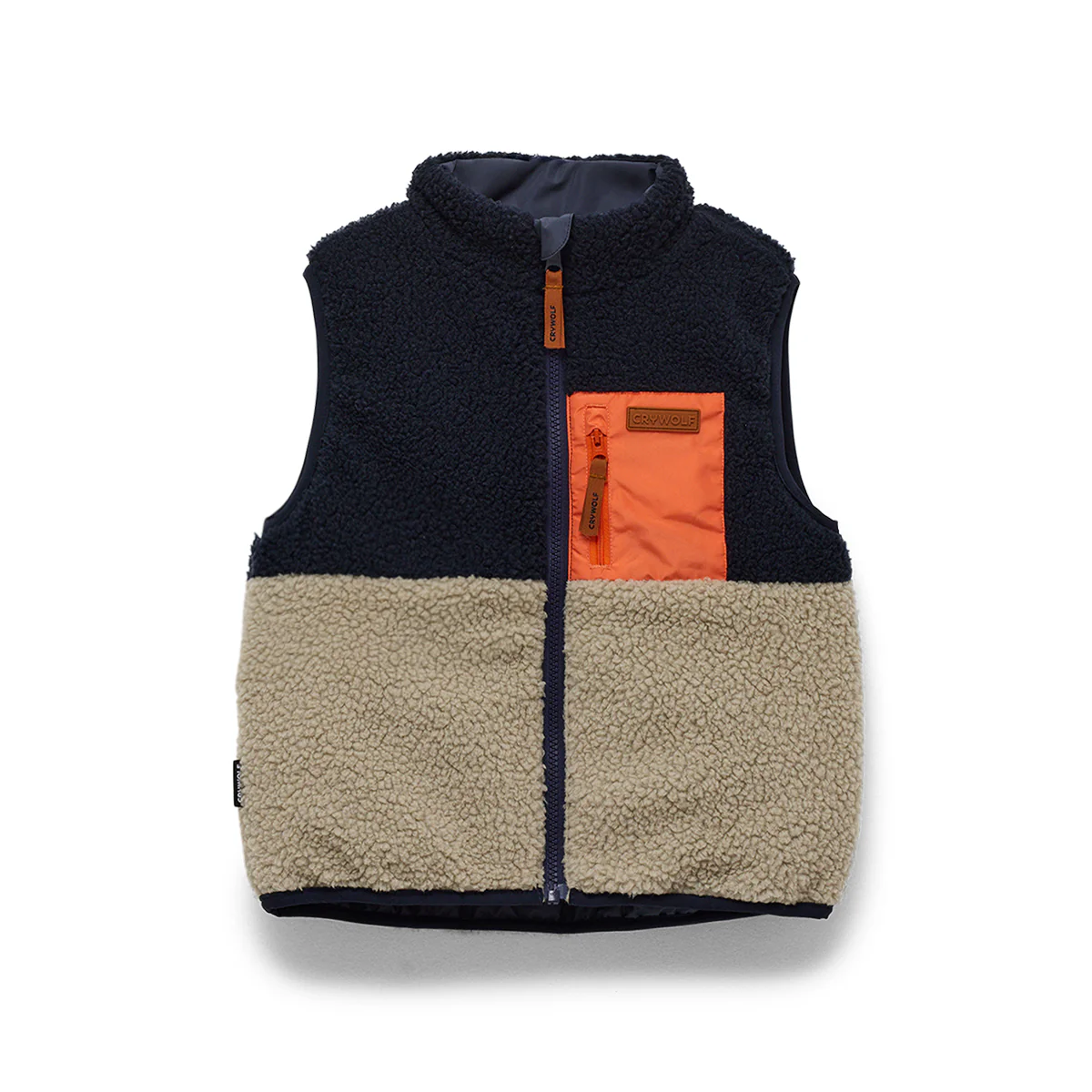 Reversible Yeti Vest || Ash Colourblock